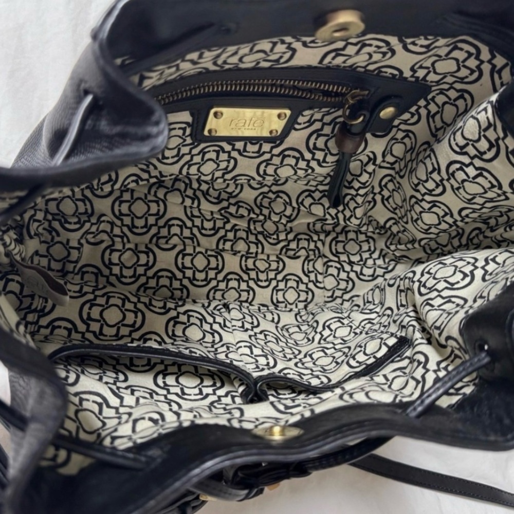 Rafe New York Black Studded Leather Shoulder Bag - Picture 5 of 6